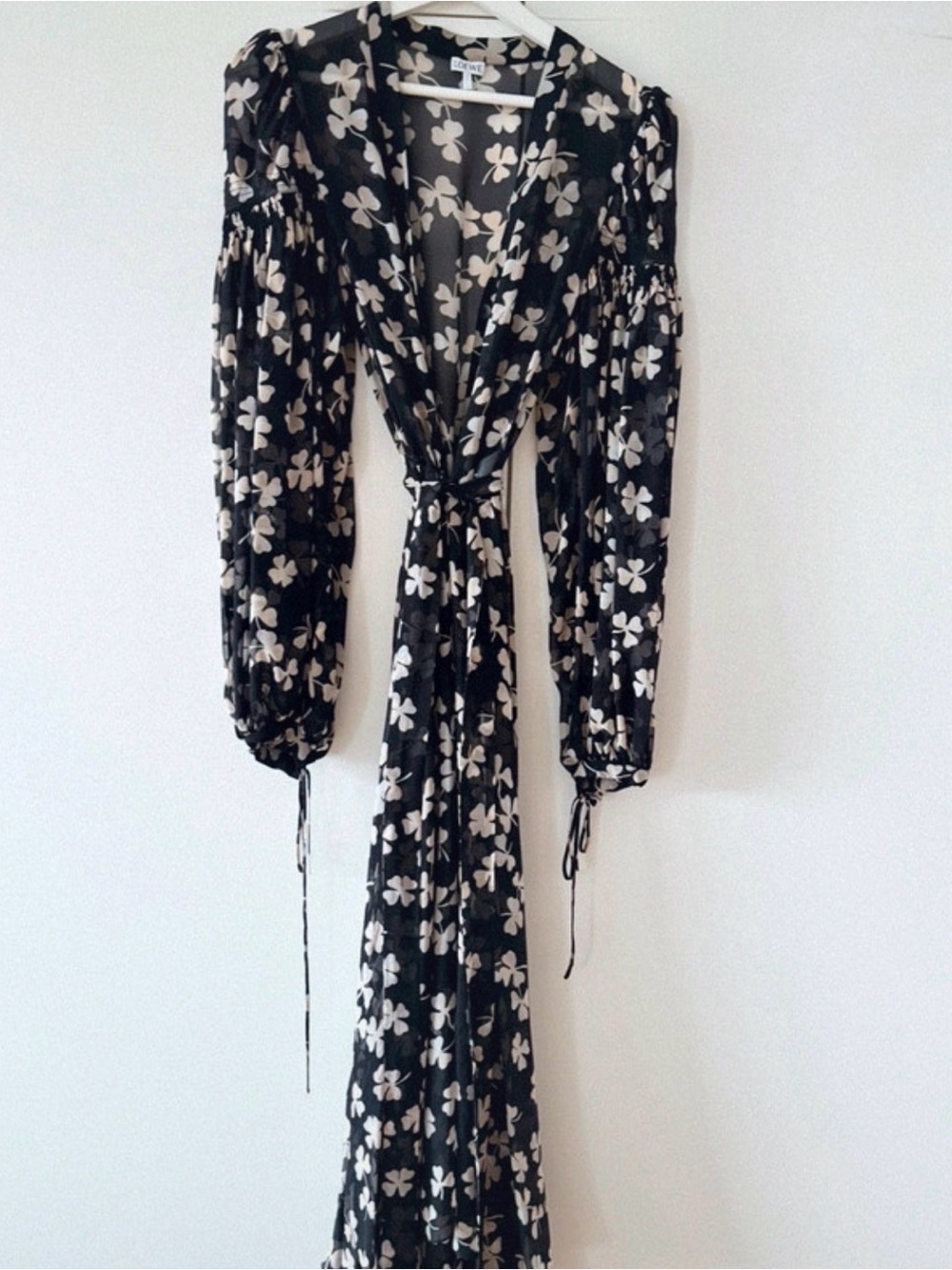 LOEWE Silk Clover Print Maxi Dress • US 4